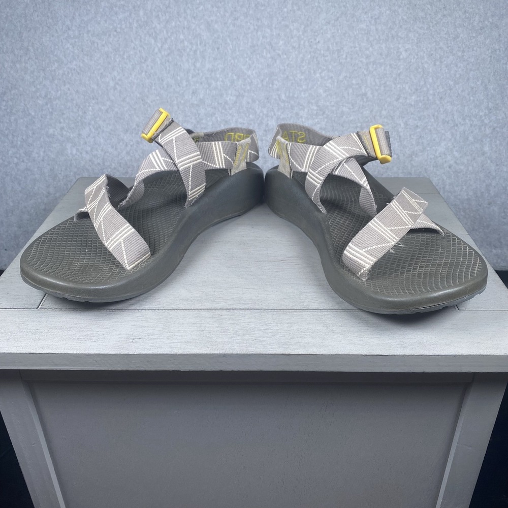 Chaco Z1 Classic Sandals Mens Size 9 Grey Stay Weird Custom Vibram Hiking Shoes
